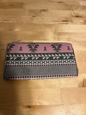 Woven Aztec Zip Wallet